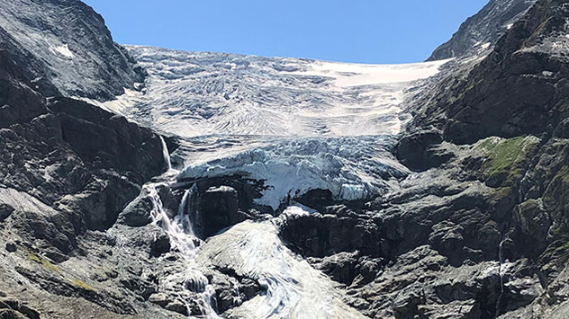 Turtmanngletscher im Wallis in der Schweiz 
