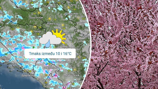 Promenljivo oblačno, cvetanje drveća