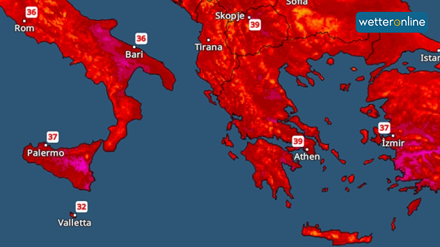TemperaturRadar Südosteuropa