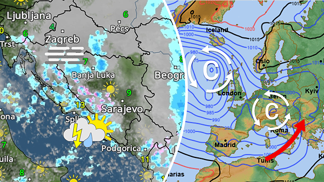 Prolazno stabilnije, pa ponovno kiša