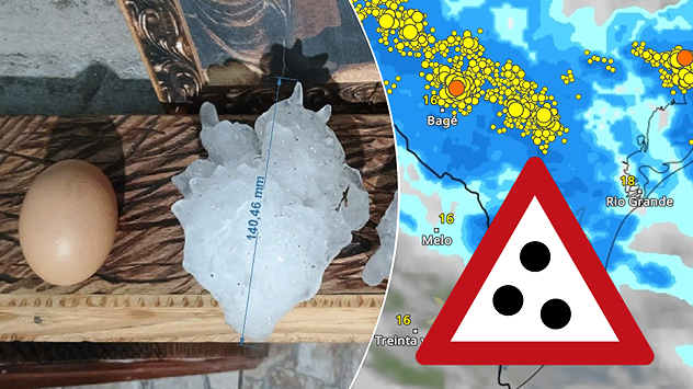 Brasil se sacudió con una tormenta histórica que dejó a su el granizo más grande jamás registrado.