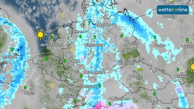 WetterRadar Mittwoch
