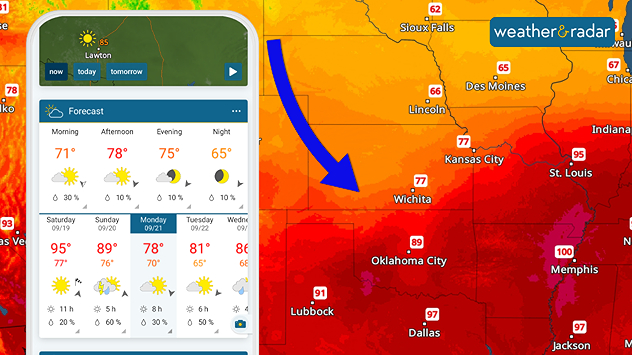 Sunday' highs are warm, but a cold front coming after will drop the mercury.