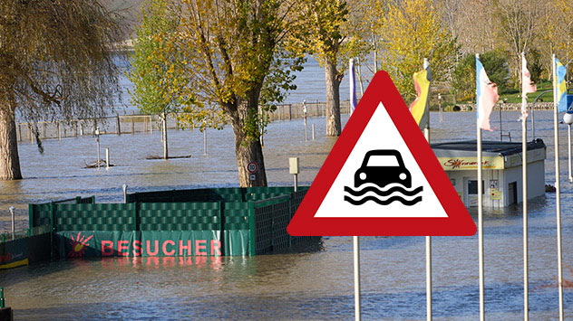 Hochwasser am Rhein