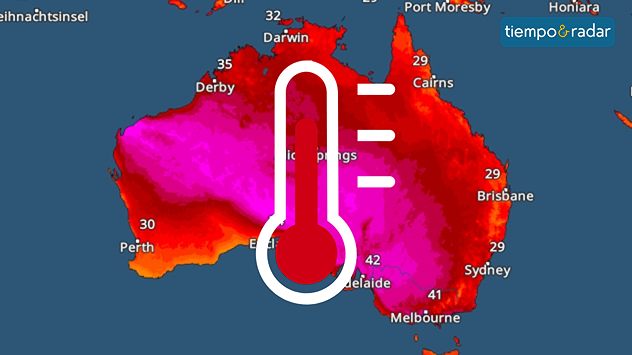 El miércoles se pueden alcanzar temperaturas máximas de hasta 45 grados en el sur de Australia, algo bastante inusual en esta región.