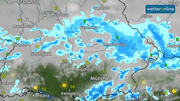 WetterRadar Montag