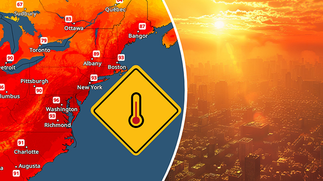 Una ola de calor amenazará con batir los récords de temperatura máxima en el este de Estados Unidos hoy y mañana.