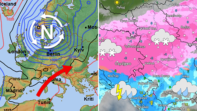 Toplije, pa kiša i sneg