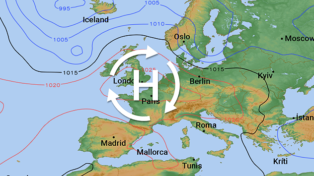 Carte de pression au sol avec symbole « haut »