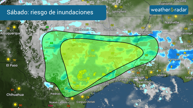 Riesgo de inundaciones para el sábado.