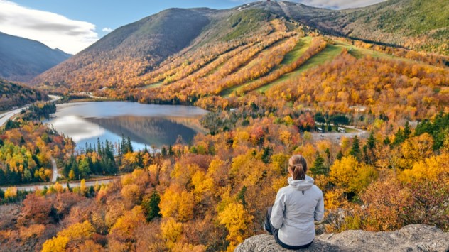 White Mountain National Forest, New Hampshire in autumn.