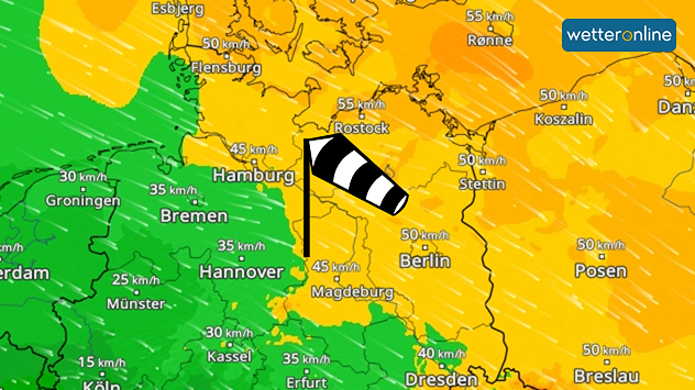 WindRadar für Freitagnachmittag