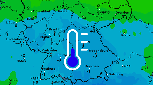Karte zeigt Bodenfrost in der Nacht zum Freitag