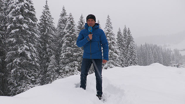 WetterReporter vor Ort