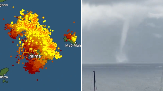 Schwere Gewitter sind über die Balearen gezogen.