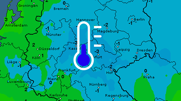 Grafik: Tiefstwerte am Boden, fast überall Frost Samstag früh