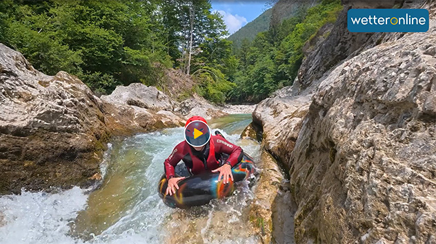 Tubing in der Tiefenbachklamm.
