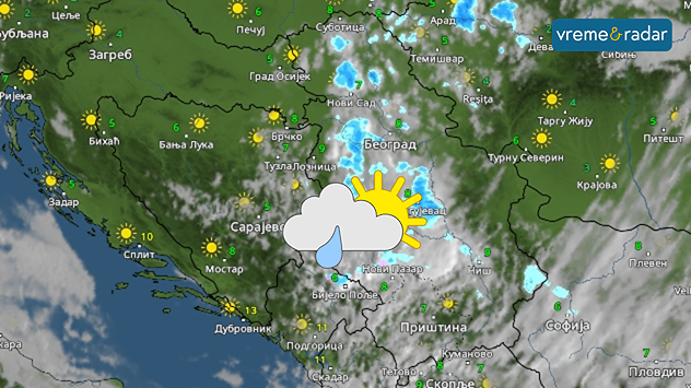 Ponegde kiša u četvrtak