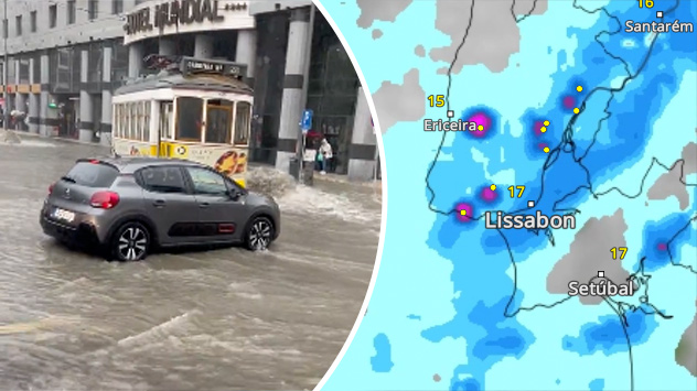 Die Hauptstadt von Portugal wurde von Unwettern schwer getroffen.