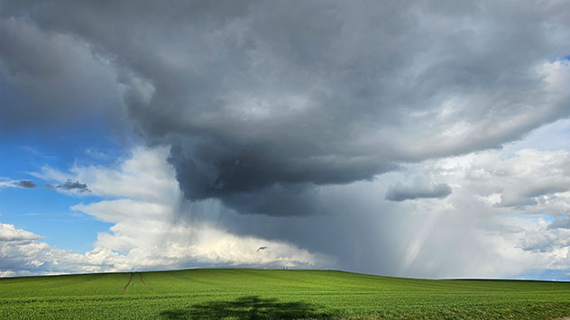 Schauerwolken und Sonne
