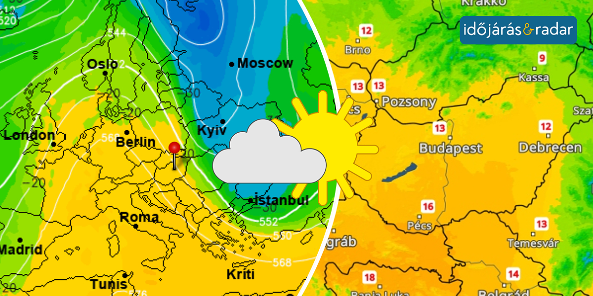 Hőmérsékleti térképek, amikből az enyhülsé állapítható meg: mind a magasban látható a melegedés, mint pedig a felszínen