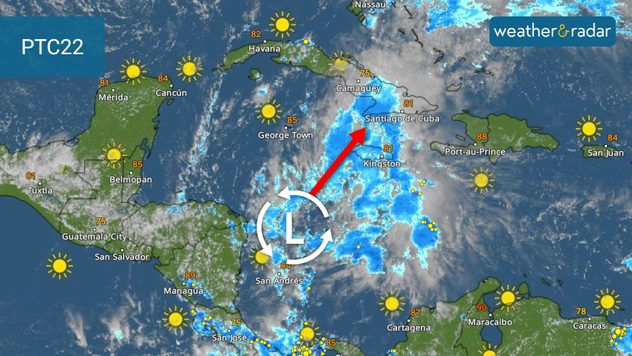 Potential Tropical Cyclone 22 forms in the west-central Caribbean