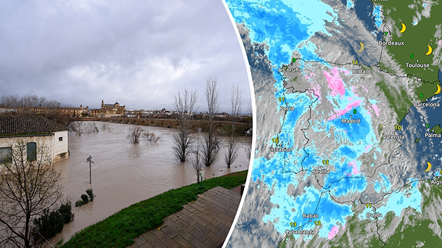 Une série ininterrompue de dépressions a provoqué des inondations parfois dramatiques en Espagne, au Portugal et au Maroc.