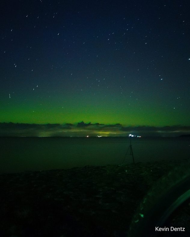 Northern lights in Mecklenburg-Western Pomerania, Germany