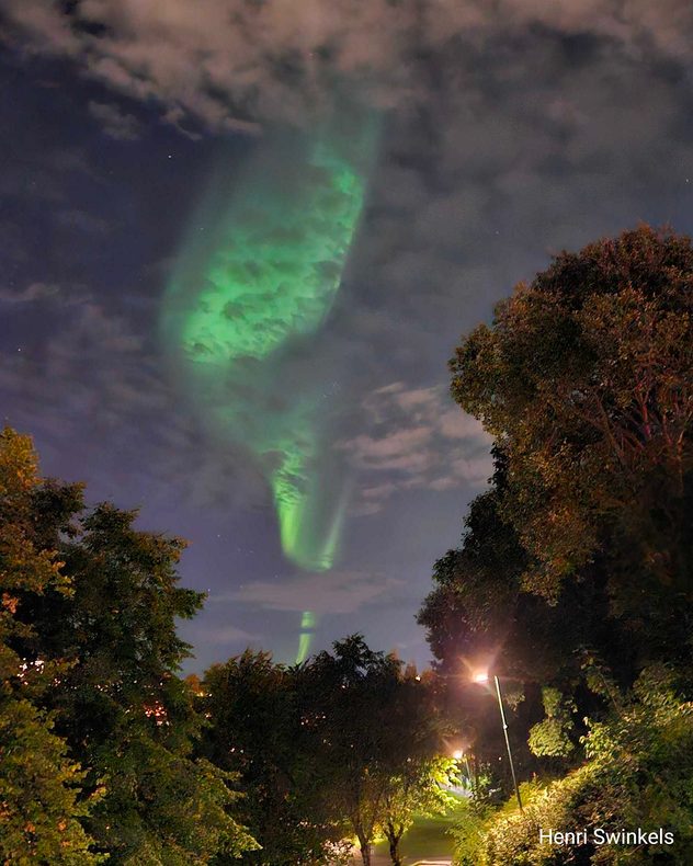 Northern lights in Trondheim, Norway