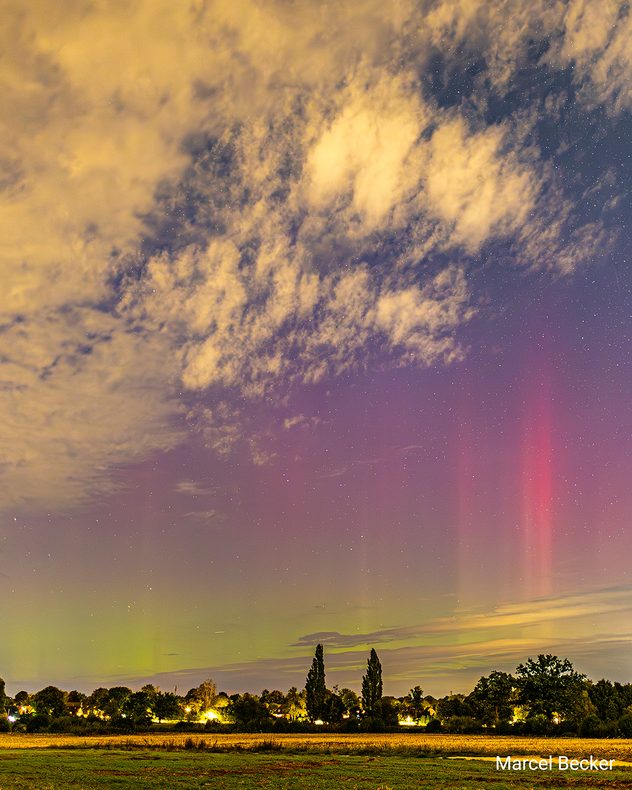 Northern lights in Schleswig-Holstein, Germany