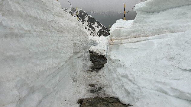 Viel Schnee in den Hochlagen der Alpen.