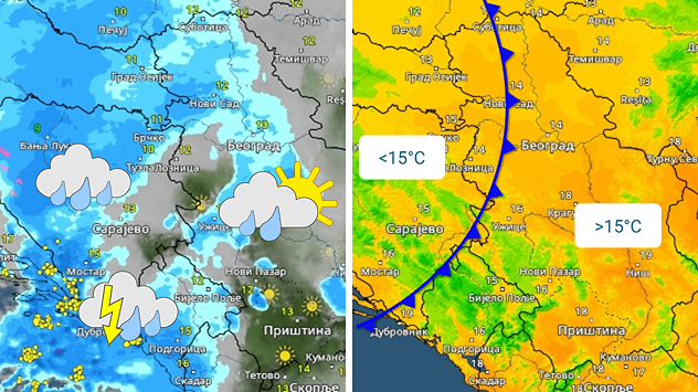 Promena vremena u nedelju