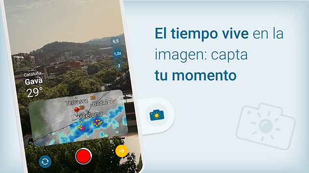 Comparte tu momento: prueba la función de vídeo de la app Tiempo &amp; Radar.