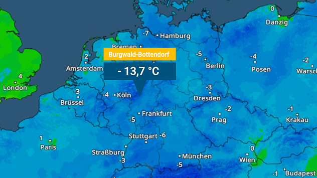 Am frühen Montag morgen gibt es überall Frost.