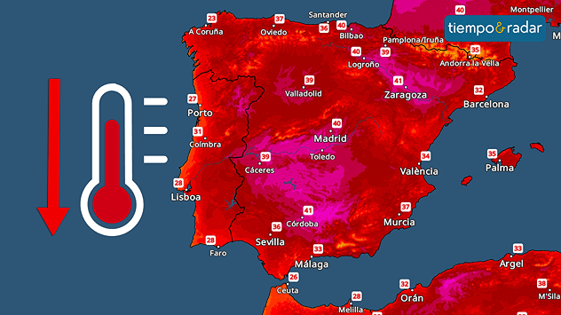 Las temperaturas elevadas irán perdiendo extensión con el avance de la semana. 