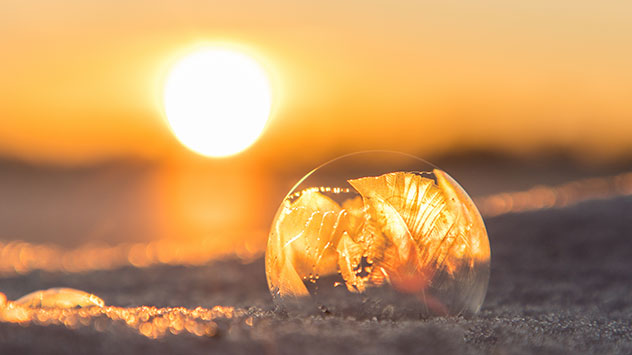 Gefrorene Seifenblase