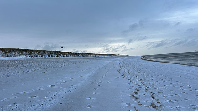 Schnee auf Sylt