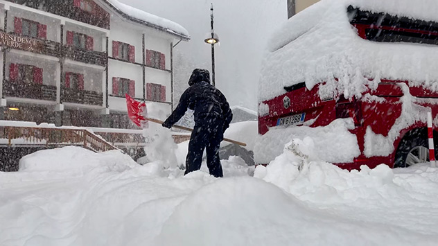 Schneemassen im Piemont