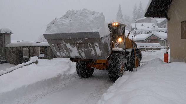 Schneemassen im Piemont