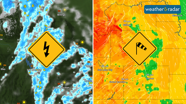 Severe storm across Rockies