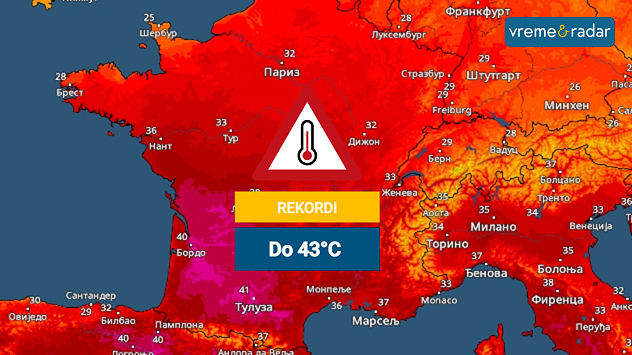 Temperatura u Francuskoj