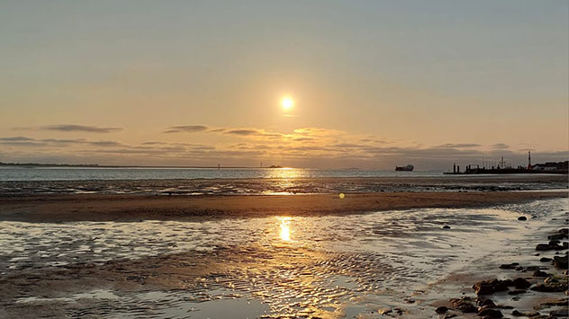 Ein traumhafter Tag geht in Bremerhaven zu Ende.