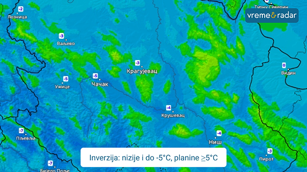 Inverzija u utorak ujutro