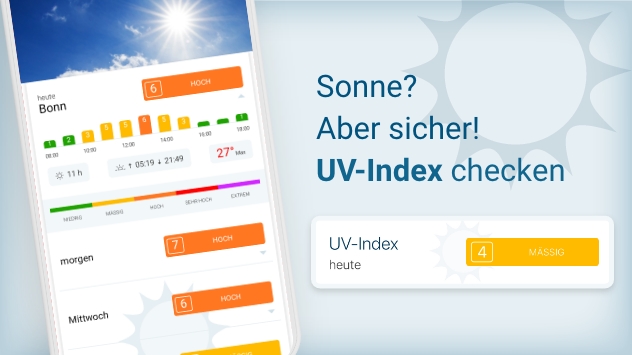 Sonne? Aber sicher! UV-Index checken!