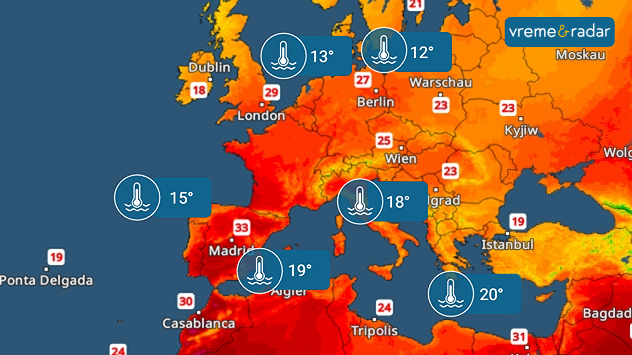 Temperatura vazduha i mora u Evropi