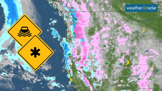 The western U.S., especially the Pacific Northwest, is in for a busy stretch with heavy rain and snow in the forecast.