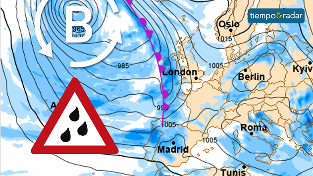 La incidencia de borrascas y frentes seguirá en España. 