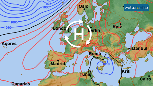Wetterlage am Montag