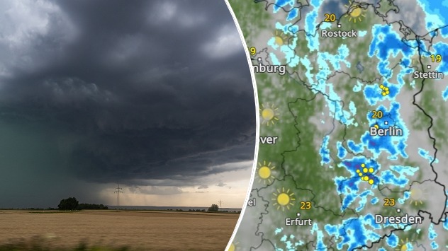 Dunkle Wolken - WetterRadar Sonntag