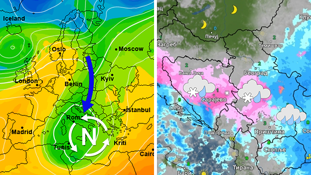 Ciklon, kiša i sneg